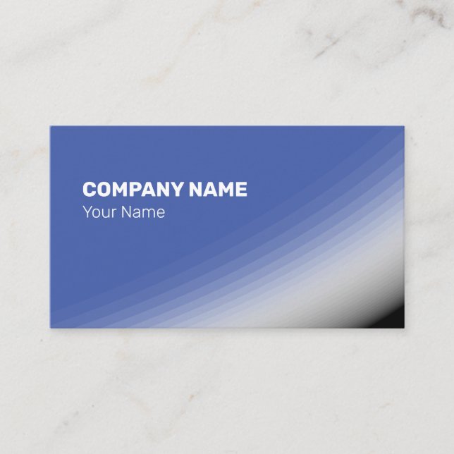 Fine Blue White Black Shades and Rays Business Card (Front)