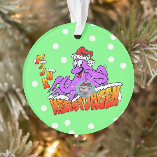 Fine Christmas days Octopus Cartoon Ornament (Tree)