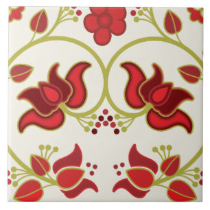 Fine Cool Cute Girly Retro Floral Fashion Ceramic Tile