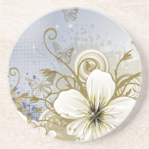 Fine Cool Cute Girly Retro Floral Fashion Coaster