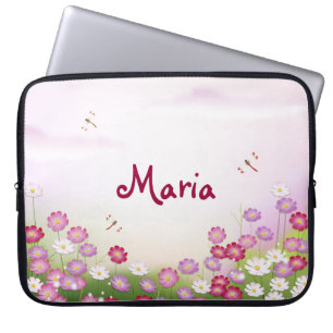 Fine Cool Cute Girly Retro Floral Fashion Laptop Sleeve