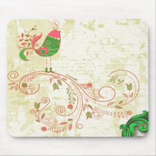 Fine Cool Cute Girly Retro Floral Fashion Mouse Pad