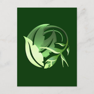 Fine Cool Cute Girly Retro Floral Fashion Postcard