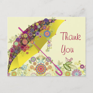Fine Cool Cute Girly Retro Floral Fashion Postcard