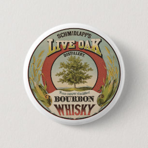 Fine Copper Distilled Bourbon Whisky. 6 Cm Round Badge