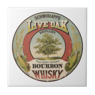 Fine Copper Distilled Bourbon Whisky. Ceramic Tile