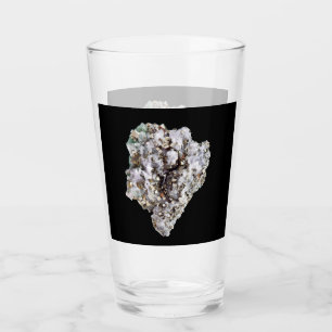 Fine Cubic Pyrite & Green Quartz Crystal Glass