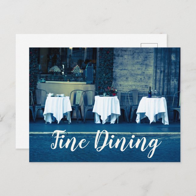 Fine Dining Restaurant for Food Lover and Gourmet Holiday Postcard (Front/Back)
