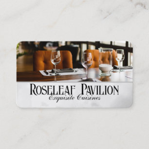Fine Dining Restaurant Table Setting Business Card