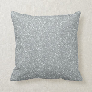 Fine Faux Glitter Shiny Sparkles Silver White Cushion