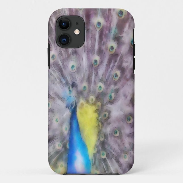 Fine Feather Peacock Mating Plumage Case-Mate iPhone Case (Back)