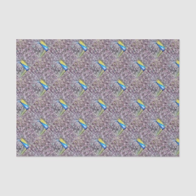 Fine Feather Peacock Mating Plumage Tissue Paper (Front)