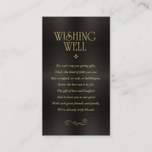 Fine Filigree Gold Wedding Wishing Well ID871 Enclosure Card