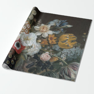 Fine Floral Decoupage Poster Wrapping Paper
