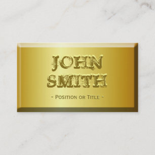 Fine Gold Brick Look with Custom Embossed Text Business Card