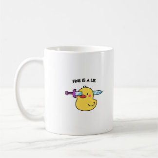 Fine Is a Lie – Funny Dark Humour Coffee Mug