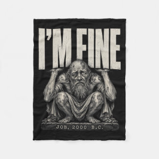 Fine Job 2000 Bc Biblical Dark Faith Humour Artwor Fleece Blanket