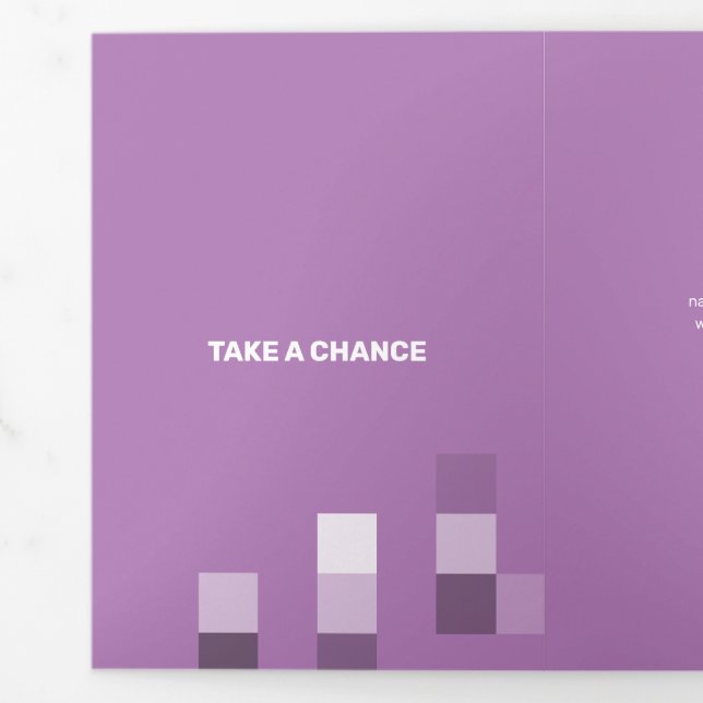 Fine Lilac Contemporary Transparency Tri-Fold Card (Flap)