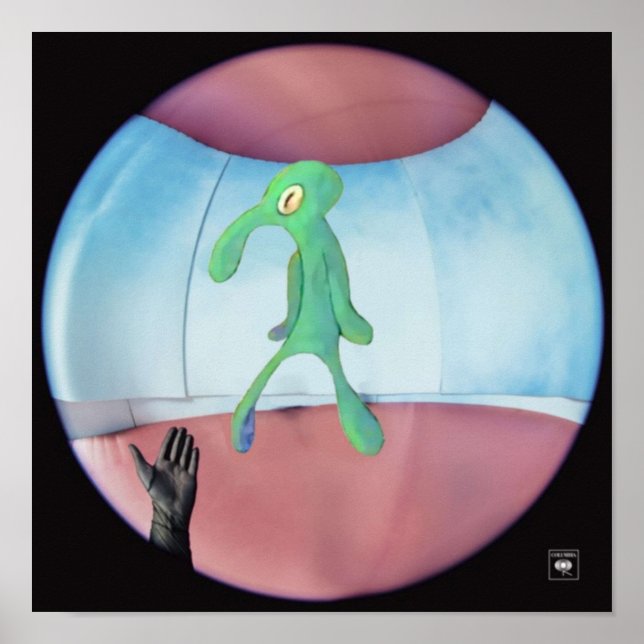 fine line but its squidward poster (Front)