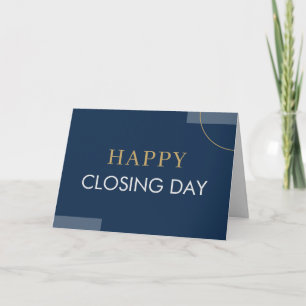 Fine Lines Closing Day Real Estate Agent Navy Card