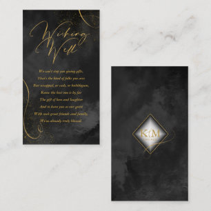 Fine Lines Gold Abstract Wishing Well Black ID867 Enclosure Card