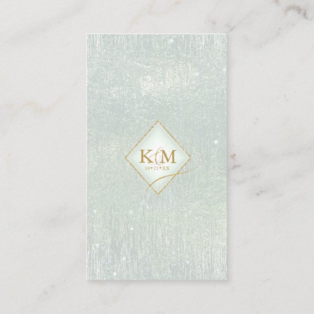 Fine Lines Gold Abstract Wishing Well Sage ID867 Enclosure Card (Back)