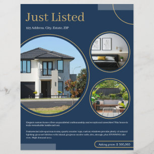 Fine Lines Listing Real Estate Agent Navy Flyer