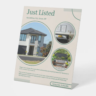 Fine Lines Listing Real Estate Agent Sand Pedestal Sign