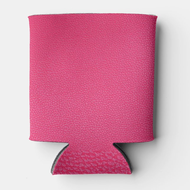 Fine Luxury Pink Cloth Texture. Can Cooler (Front)