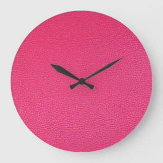 Fine Luxury Pink Cloth Texture. Large Clock