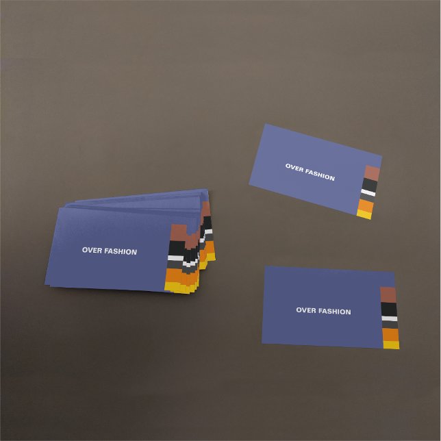 Fine Multicolor Classic Lateral Stripes Business Card (Creator Uploaded)