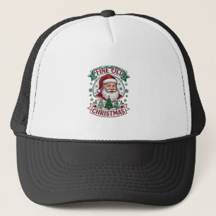 Fine Old Christmas Santa Claus Trees Snowflakes Trucker Hat