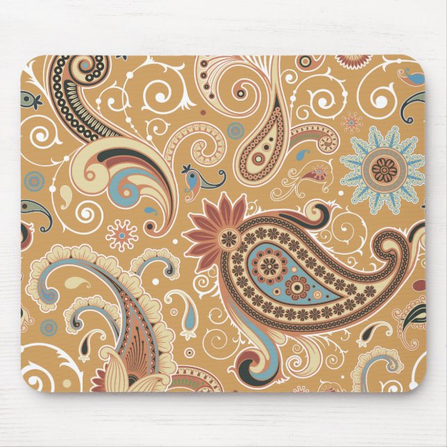 Fine Paisley Cool Cute Girly Retro Fashion Mouse Pad (Front)