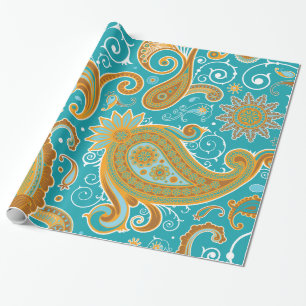 Fine Paisley Cool Cute Girly Retro Fashion Wrapping Paper