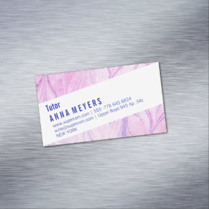 Fine pink marbled 	Magnetic business card
