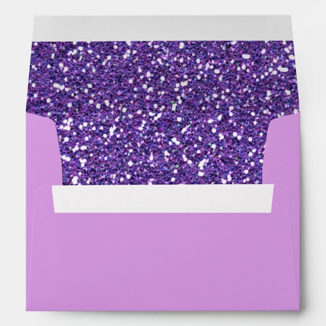 Fine Purple Sparkles Background Texture Print Envelopes (Back (Bottom))