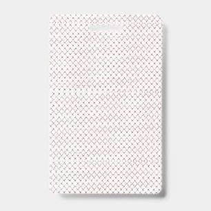 Fine, repeating, diamond-shaped mesh pattern with  ID badge