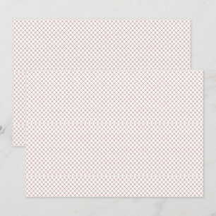 Fine, repeating, diamond-shaped mesh pattern with  thank you card