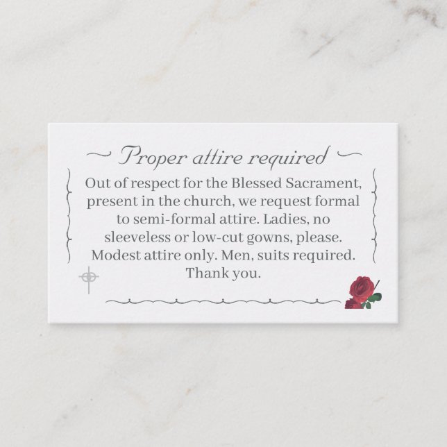 Fine Roses Enclosure Card (Front)