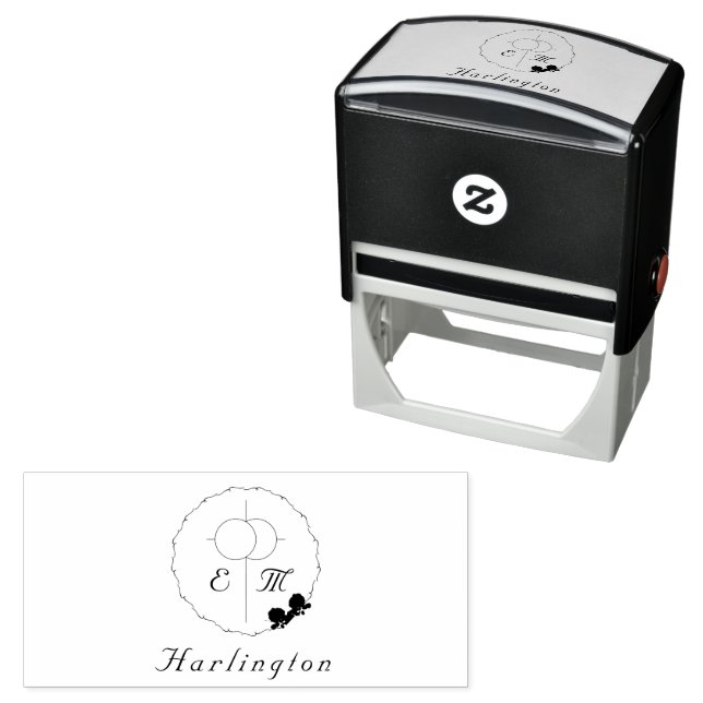 Fine Roses Self Inking Rubber Stamp (In Situ)