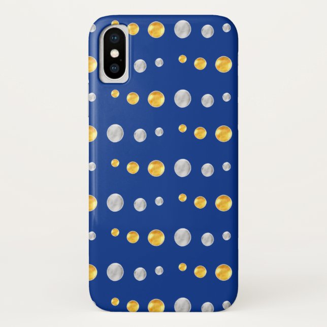 Fine silver and gold dots Case-Mate iPhone case (Back)