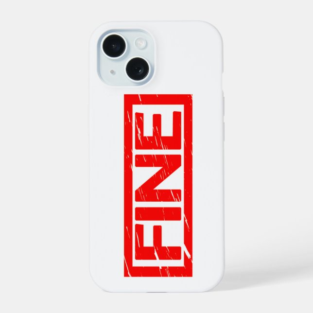 Fine Stamp iPhone 15 Case (Back)