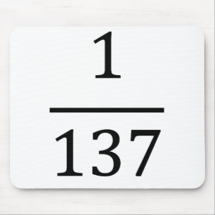 fine structure constant, made only for physicsts mouse pad