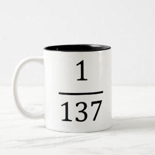 fine structure constant, made only for physicsts Two-Tone coffee mug