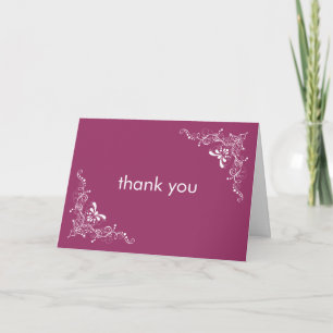 Fine Swirls Thank You Card