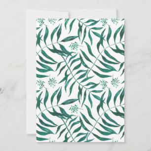 Fine Watercolor Palm Leaves Invitation