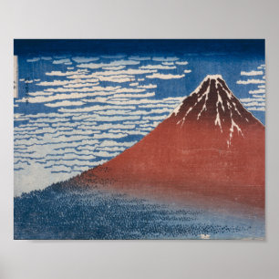 Fine Wind, Clear Morning (Red Fuji) — Hokusai Poster
