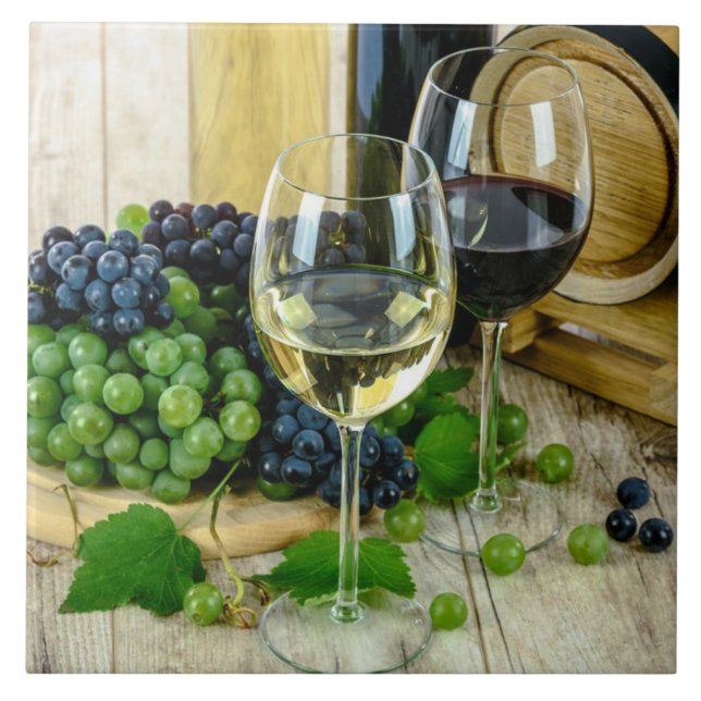 Fine Wine, Aged to Perfection, Ceramic Tile (Front)