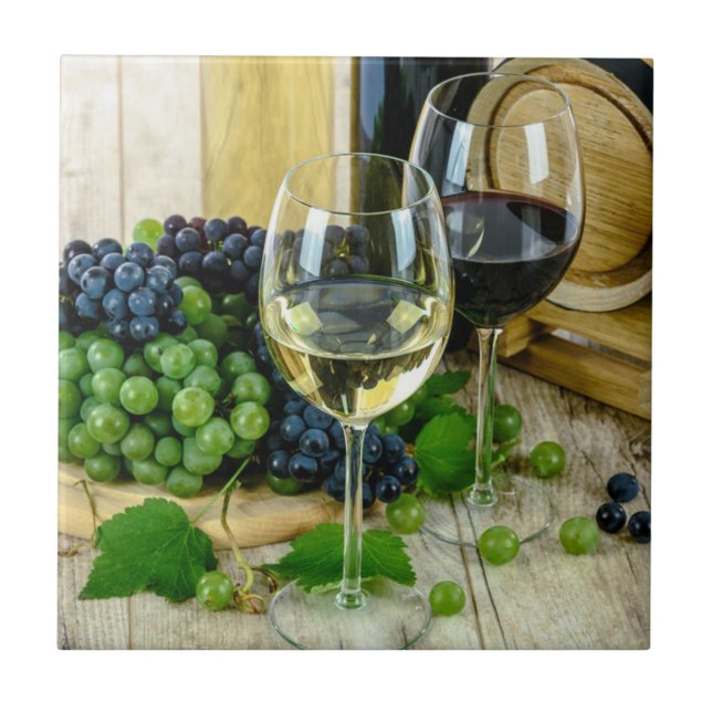 Fine Wine, Aged to Perfection Ceramic Tile (Front)