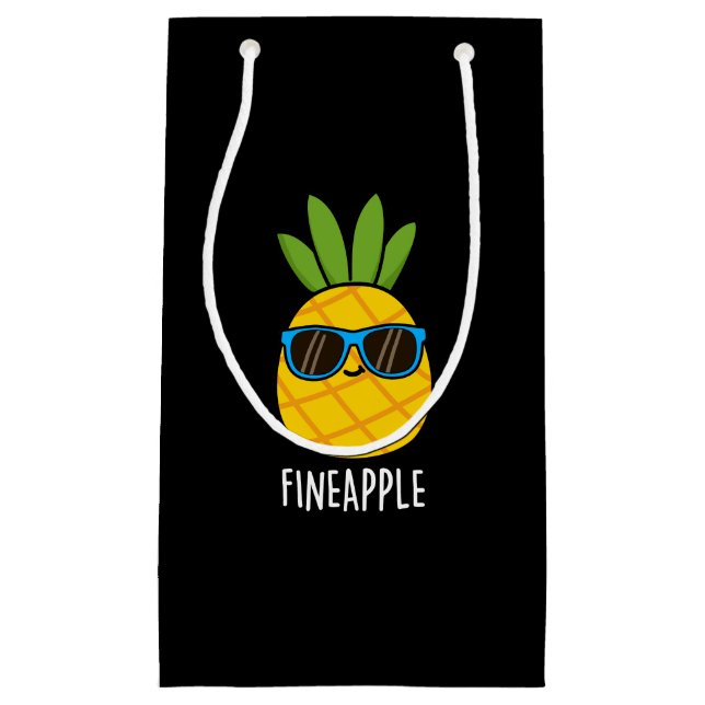 Fineapple Funny Pineapple Pun Dark BG Small Gift Bag (Front)